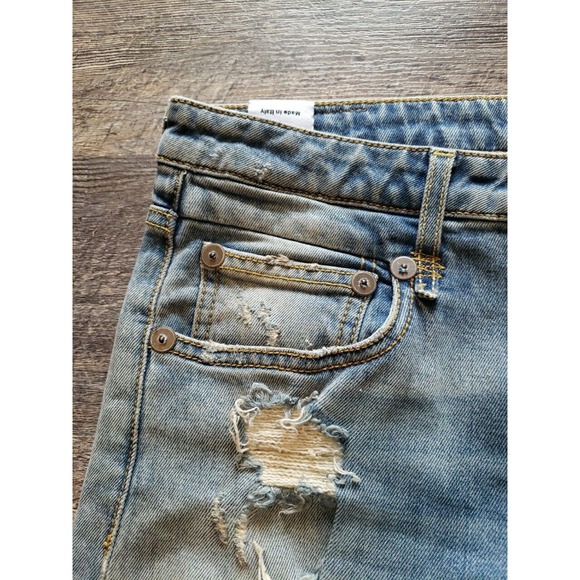 R13 Jeans Boy Skinny In Cromwell Sz 24 Distressed Made In Italy (N - Picture 9 of 11